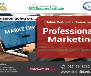 Admission is going on for the Online Certificate Course on ‘Professional Marketing’ jointly with American International University-Bangladesh (AIUB)