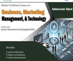Admission is going on for the Online Certificate Course on ‘Business, Marketing Management, & Technology’.