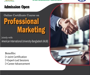 Admission is going on for the Online Certificate Course on ‘Professional Marketing’.