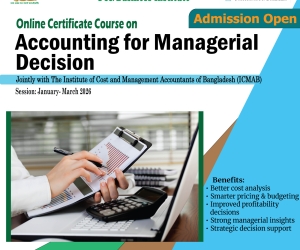 Admission is going on for the Online Certificate Course on 𝐀𝐜𝐜𝐨𝐮𝐧𝐭𝐢𝐧𝐠 𝐟𝐨𝐫 𝐌𝐚𝐧𝐚𝐠𝐞𝐫𝐢𝐚𝐥 𝐃𝐞𝐜𝐢𝐬𝐢𝐨𝐧