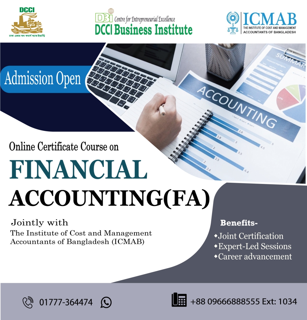 Admission is going on for the Online Certificate Course on ‘Financial Accounting (FA)’.